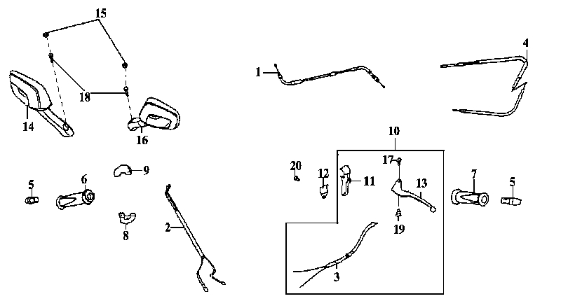 14.HANDLE LEVER - SWITCH - CABLE