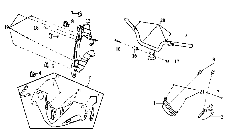 15.STEERING HANDLE - HANDLE COVER