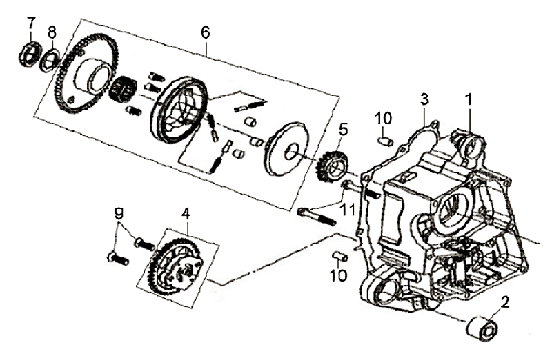 4.R. CRANK CASE - OIL PUMP ASSY