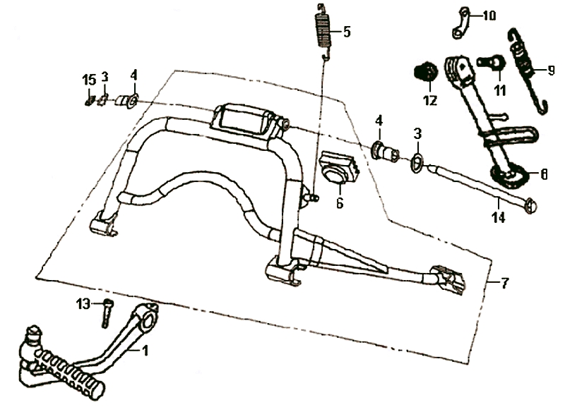 31.MAIN STAND KICK STARTER ARM