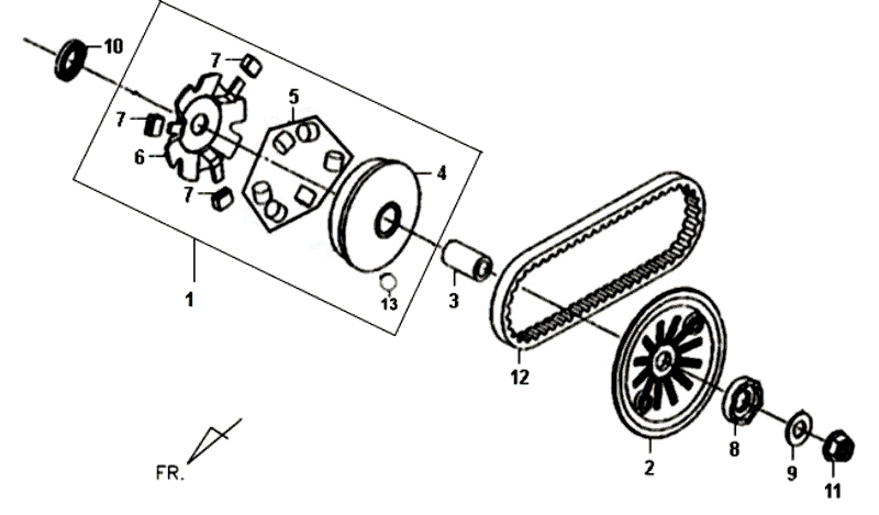 9.MOVABLE DRIVE FACE ASSY