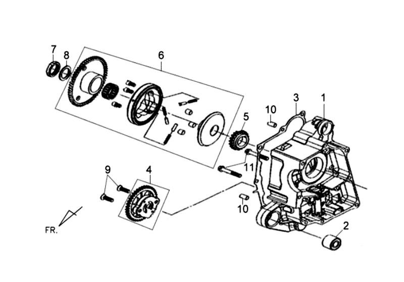 4.R. CRANK CASE-OIL PUMP ASSY