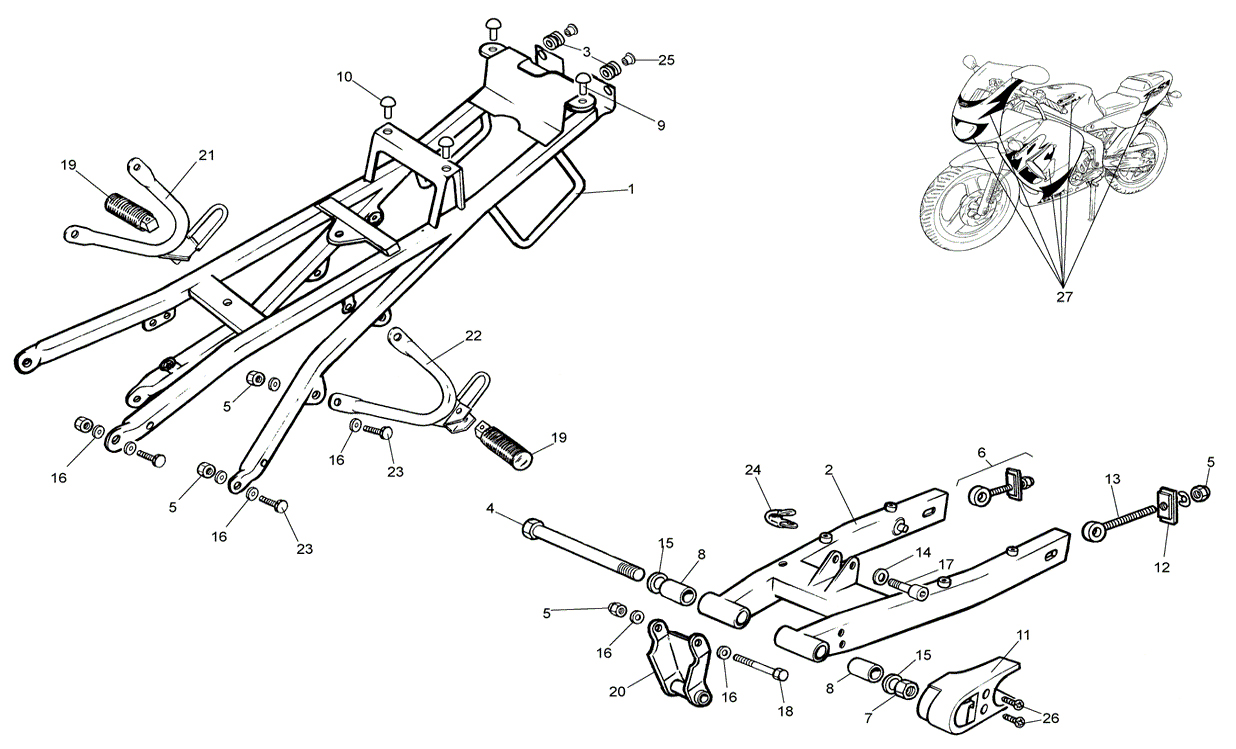 Subframe & Achterbrug