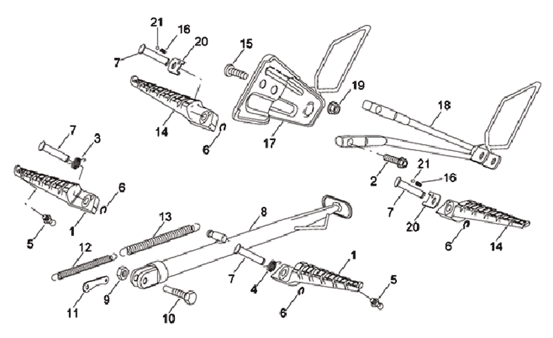 2.FOOTPEGS MAINSTAND