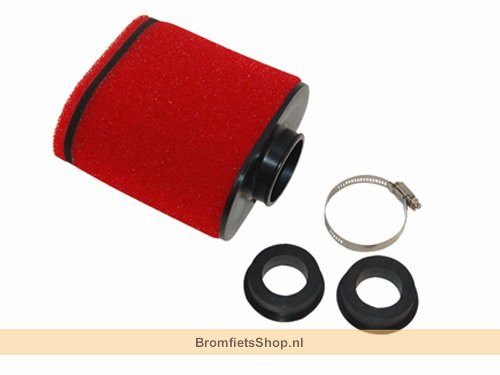 Luchtfilter Ovaal Midden 42mm Rood