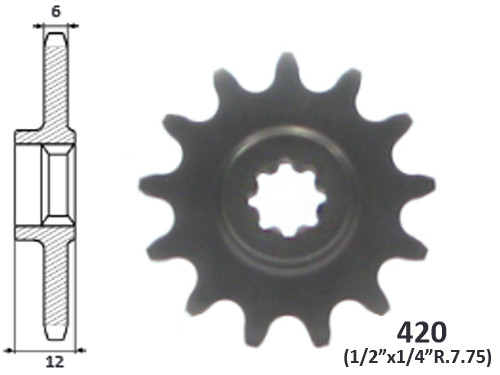 IGM Voortandwiel 13T #420 Suzuki DR 50 Big