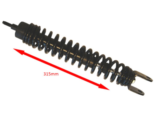 Schokbreker 310mm Zwart Piaggio Fly/Zip / Vespa LX/LXV/S