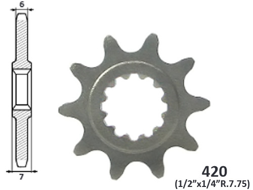 IGM Voortandwiel 13T Minarelli AM6