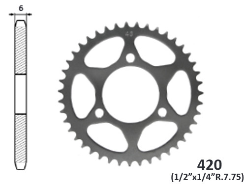 IGM Achtertandwiel 45T Honda MT 50/MT 80/MB 50/MB 80/MTX-OT 50/MTX-OT 80/MTX-SH 50