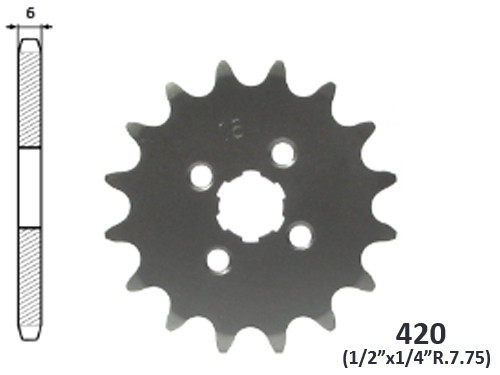 IGM Voortandwiel 12T Honda MB 50/MB 80/MBX 80/MT 50/MT 80/MTX-R 80/MTX-SH 50/MTX-R2 80/MTX-OT 50/MTX-OT 80/NSR 50