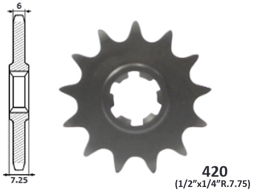 IGM Voortandwiel 14T #420 Staal Suzuki TS50X/TS50ER/ZR50