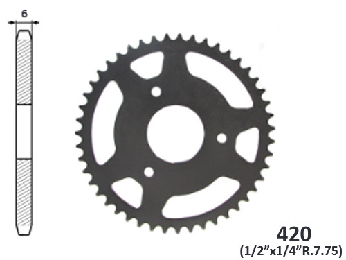 IGM Achtertandwiel 47T Rieju RS2