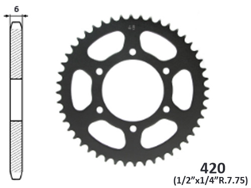 IGM Achtertandwiel 52T Rieju RR/Spike
