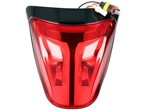 Power One Achterlicht Led Glans Zwart/Rood Vespa Primavera/Sprint