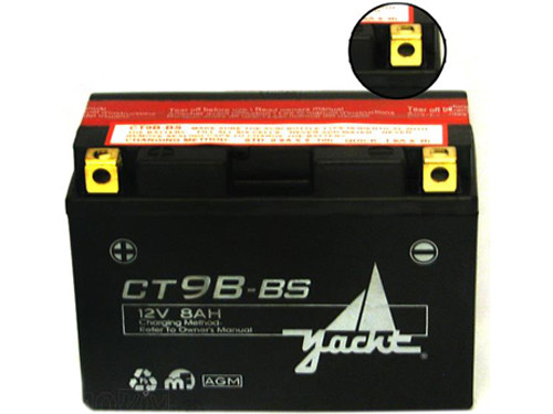 Yacht Accu CT9B-BS + Zuurpakket