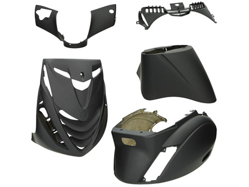 Plaatwerkset 5-Delig Mat Zwart Piaggio Zip Model SP