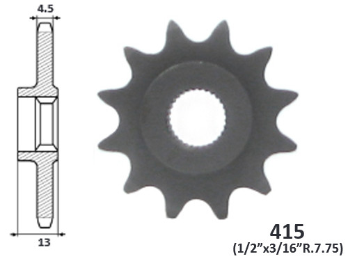 IGM Voortandwiel 12T Peugeot SPX/RCX/XPLC