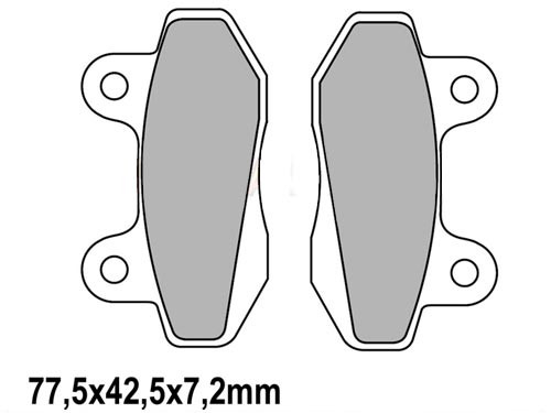 RMS Remblok Set Derbi GPR / Honda NSR/MBX / China Retro/LX Achter / Motorhispania RX 50 / Peugeot Speedfight 3 / Rieju RS1