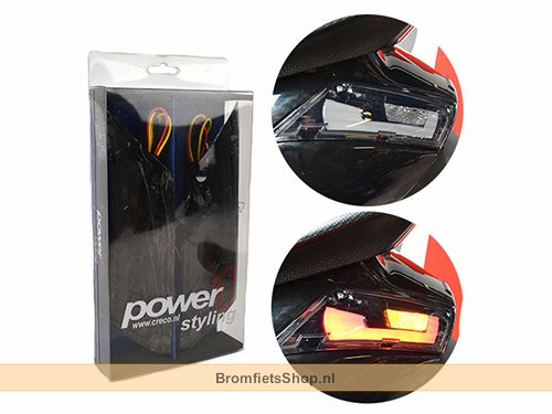 Power One Knipperlicht Set Achter + Dagrijverlichting Led Titanium Piaggio Zip 2000