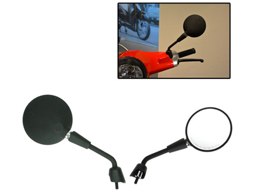 Spiegel Set Origineel Model Kort Mat Zwart Vespa Primavera