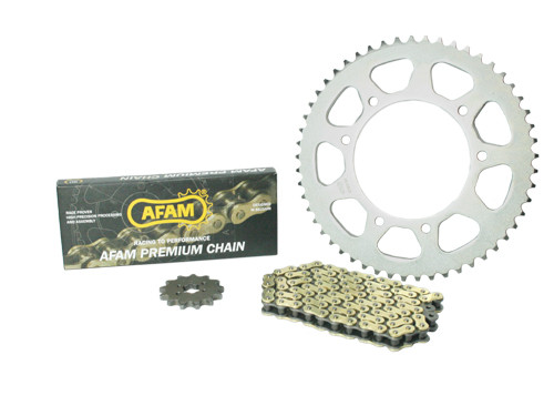 Afam Tandwielen + Ketting Set Gold Edition 13/53 Derbi Senda DRD/X-Treme/X-Race 2000-2013