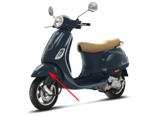 Voorspatbord Blauw Midnight 222 Vespa LX FL