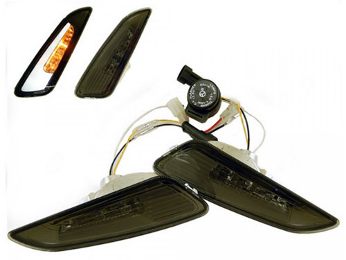 Power One Knipperlicht Set Voor + Dagrijverlichting Tube Titanium Vespa Primavera/Sprint