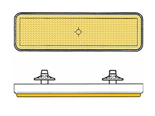 Reflector Rechthoek Oranje 91x25 Moer