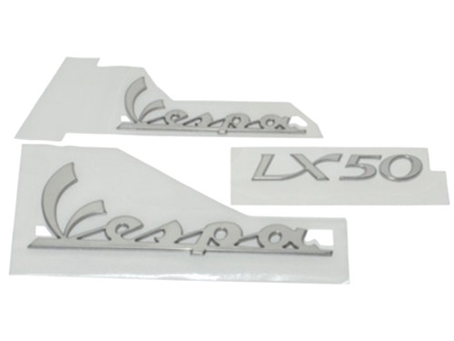Sticker Set Aluminium 3-Delig Vespa LX