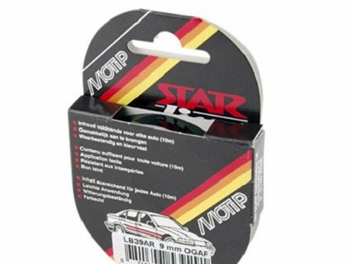 Motip Wiel Reflectie Tape Zwart 9mm 10m
