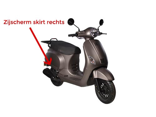 Zijscherm Rechts Titanium AGM VX50/VX50S