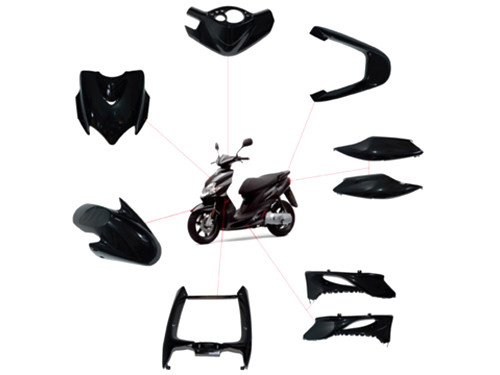 Plaatwerk Set 9-Delig Metallic Zwart Yamaha Jog