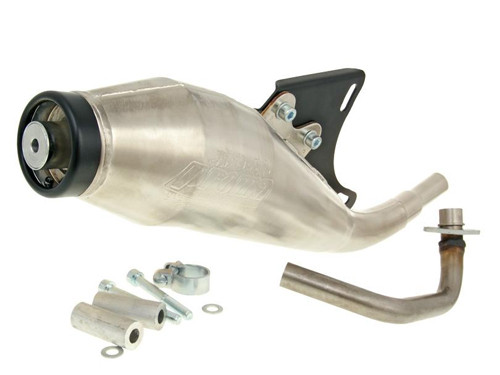 Tecnigas Uitlaat GP4 Aprilia Scarabeo 4T 2V/Sport City One 4T 2V / Derbi Atlantis 4T 2V / Malaguti Centro 4T 2V / Piaggio Fly 4T 2V/Liberty 4T 2V/LX 4T 2V/Zip 4T 2V