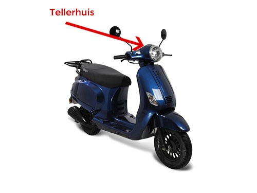 Tellerhuis Rond Donker Blauw AGM VX50