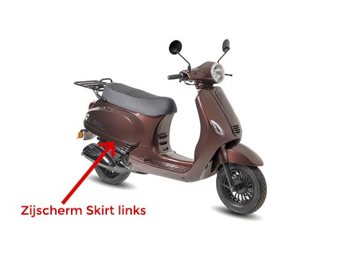 Zijscherm Skirt Links Bruin AGM VX50/VX50S