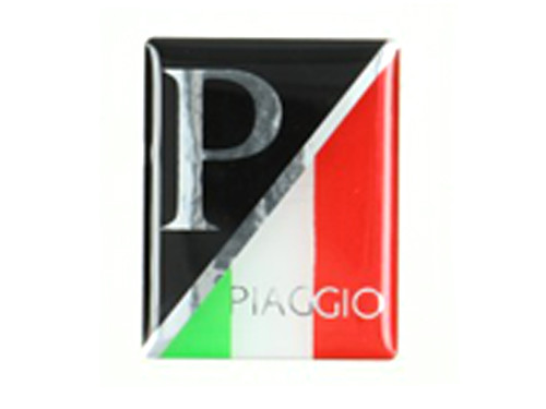 Sticker Logo Voorscherm 3D Zwart/Italy Vespa Primavera/Sprint/LX