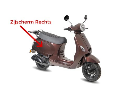 Zijscherm Rechts Bruin AGM VX50/VX50S