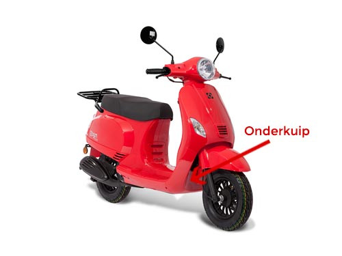 Onderkuip Voorzijde Rood AGM VX50/VX50S