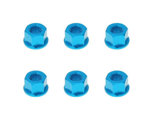 Zeskantmoer Set Aluminium Blauw