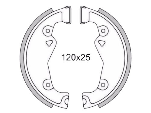 Newfren Remsegment Set Type GF1088 120x25mm Zundapp