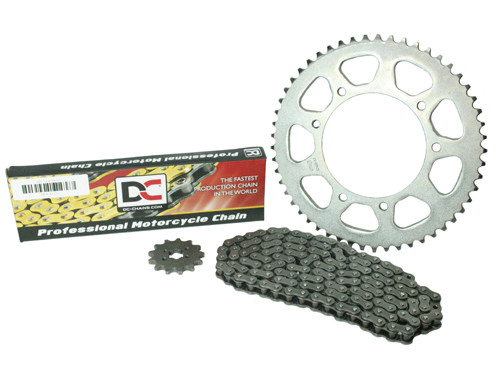 Afam Tandwielen + Ketting Set Standaard 13/53 Derbi Senda DRD/X-Treme/X-Race 2000-2013