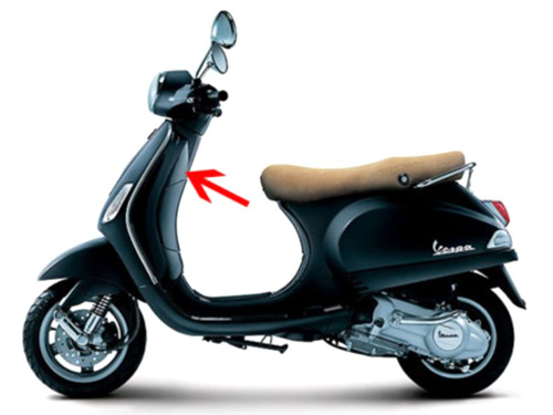Beenschild Grafite Zwart 79 Vespa LX