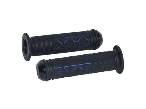 Handvat Set Exclusive + Bar End Zwart/Blauw