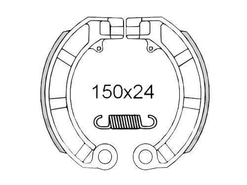 RMS Remsegment Set Achter Vespa PK 50