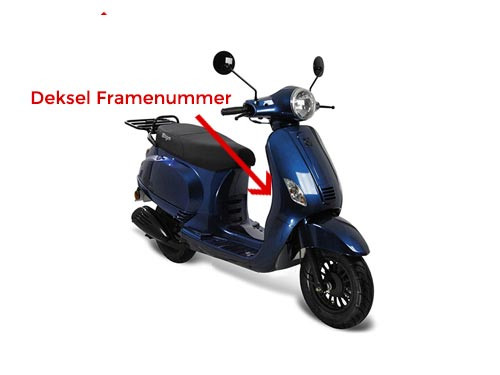 Deksel Framenummer Donker Blauw AGM VX50/VX50S