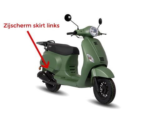Zijscherm Skirt Links Mat Groen AGM VX50/VX50S