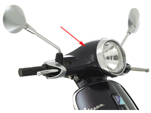 Stuurkap Boven Vulcano Zwart 98/a Vespa Primavera