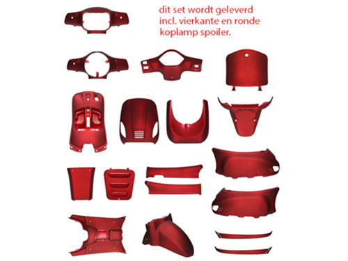 Plaatwerk Set 17-Delig Mat Rood China LX