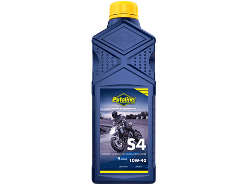 Putoline S4 10W40 Olie 1L o.a. Honda Honda MB 50/MB 80/MBX 80/MT 50/MT 80/MTX-R 80/MTX-SH 50/MTX-R2 80/MTX-OT 50/MTX-OT 80/NSR 50 / Suzuki TS50ER/TS50X/TS80X / Yamaha DT50MX/RD50MX
