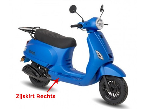 Zijskirt Rechts Mat Blauw AGM VX50/VX50S